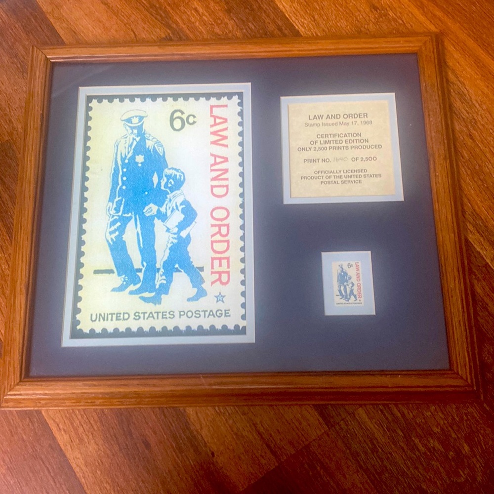 Law & Order postage stamp 6 cent . May 17, 1968